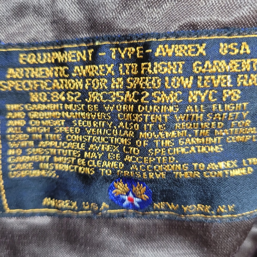 Vintage Avirex Mens Type A-2 Leather Jacket Size L Black Bomber Flight 1978-2001 - Picture 11 of 13